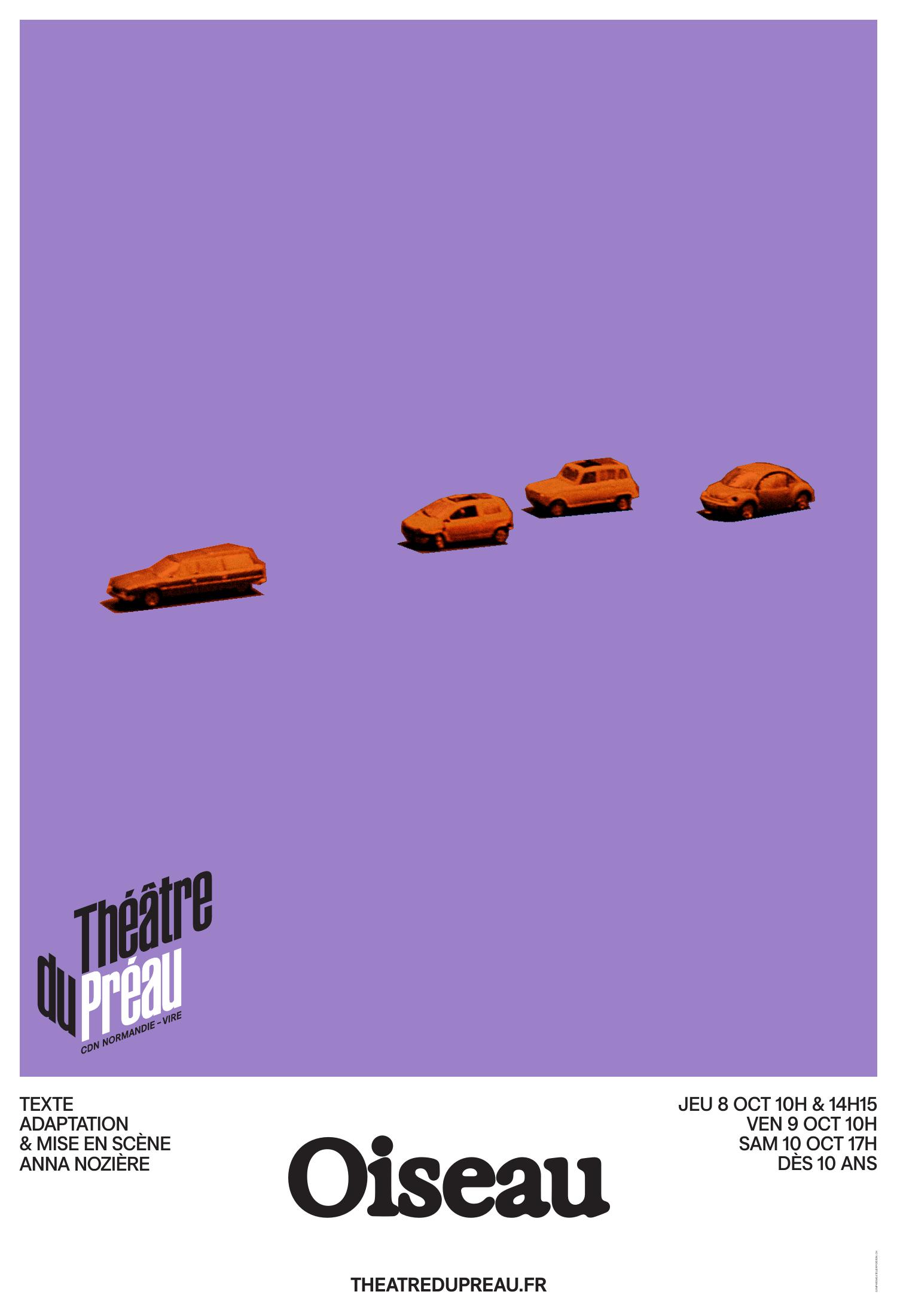 Affiche du spectacle Oiseau au Théâtre du Préau