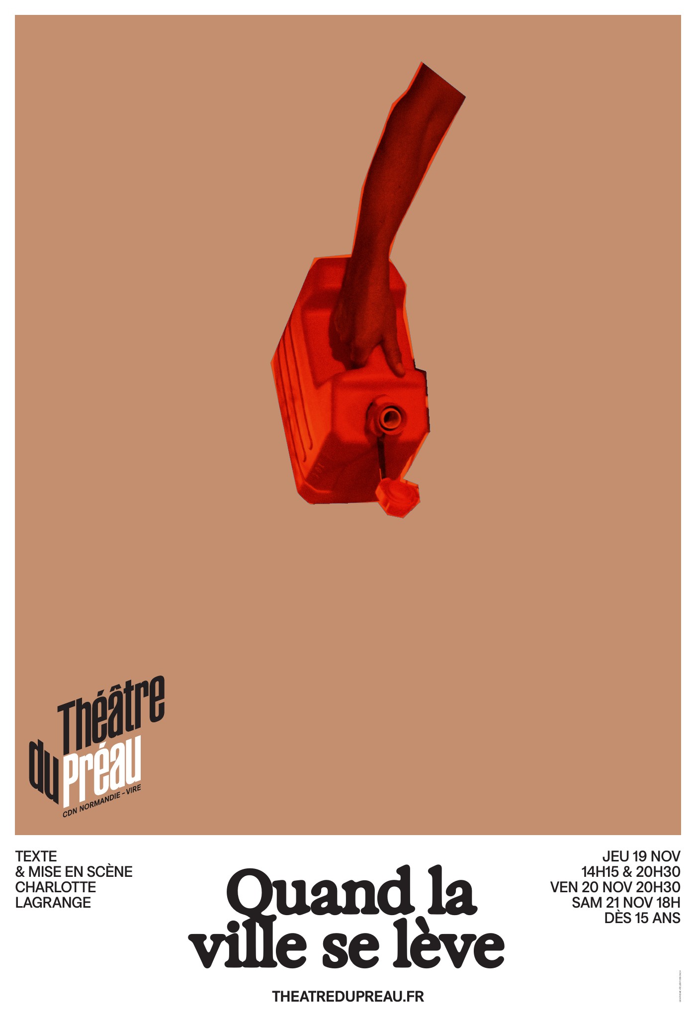 Affiche du spectacle Quand la ville se lève au Théâtre du Préau